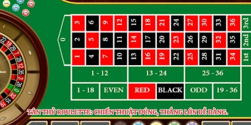 Tân thủ roulette: chiến thuật đúng, thắng lớn dễ dàng.