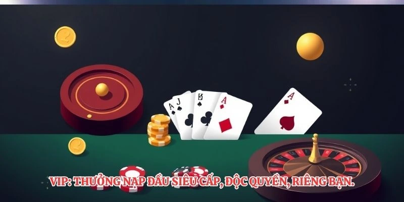 VIP: Thưởng nạp đầu siêu cấp, độc quyền, riêng bạn.
